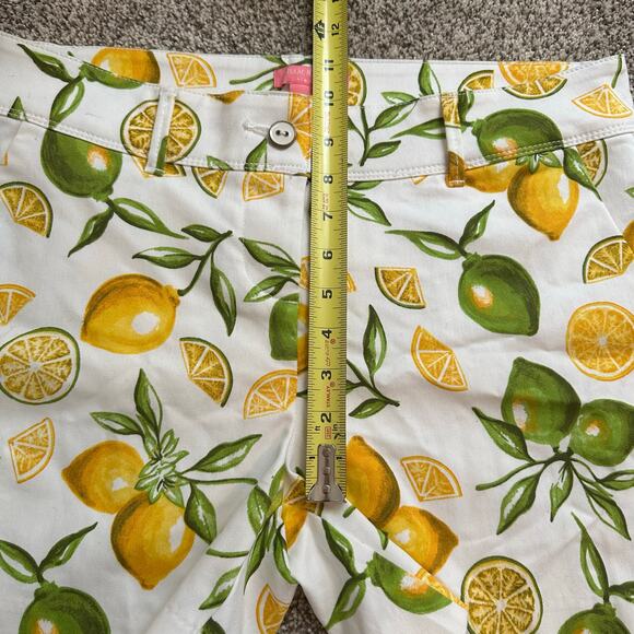 Isaac Mizrahi white lemon & lime print shorts size 8 NWOT - Picture 10 of 11